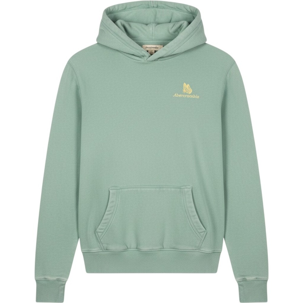 Abercrombie Kids Sage Green Butterfly Floral Graphic Hoodie Size 15/16 XL
